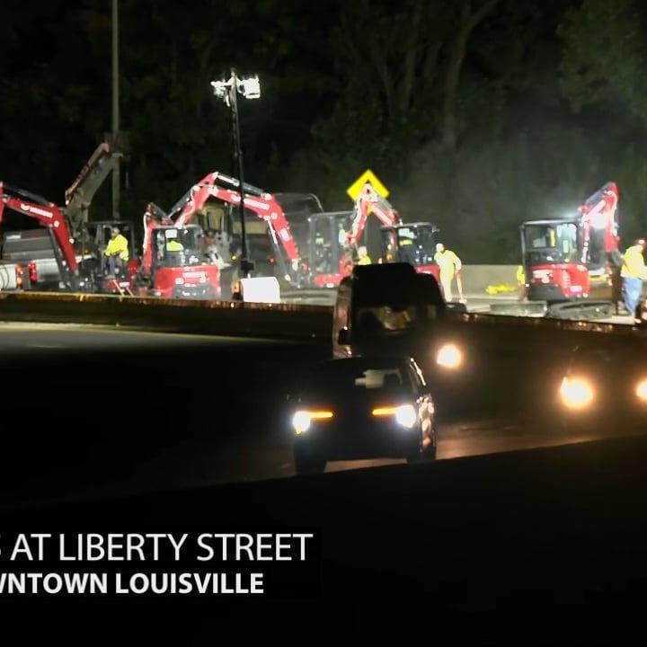 I-65 South closed in downtown Louisville this weekend for bridge repairs